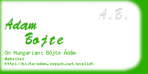 adam bojte business card